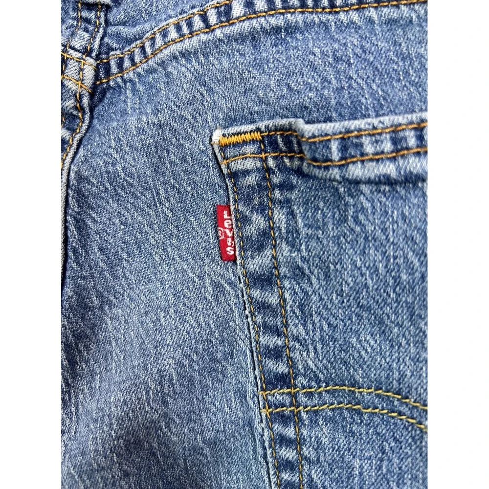 Levis 505 Regular Fit Straight Leg Jeans Mens 36x29 Medium Wash Blue 00505-2217